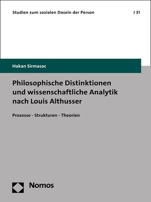 cover image of Philosophische Distinktionen und wissenschaftliche Analytik nach Louis Althusser